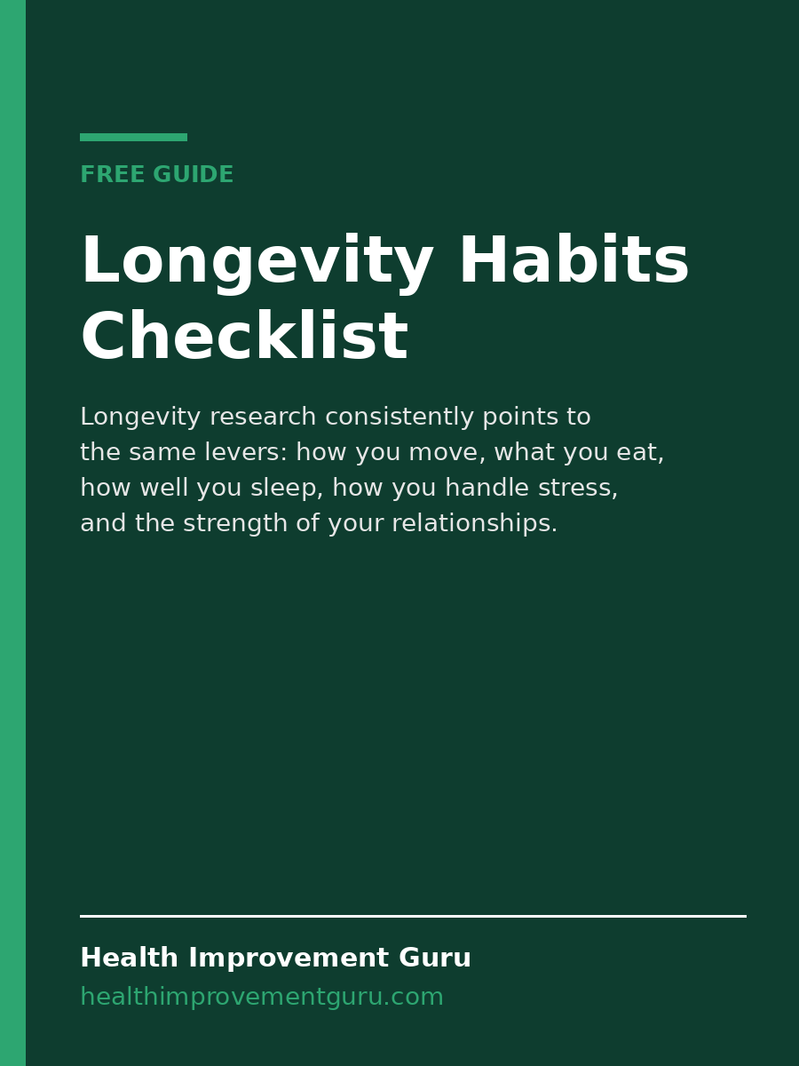 Longevity Habits Checklist cover