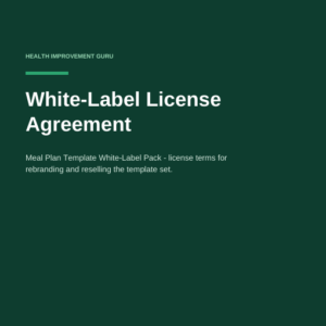 Meal Plan Template White-Label Pack