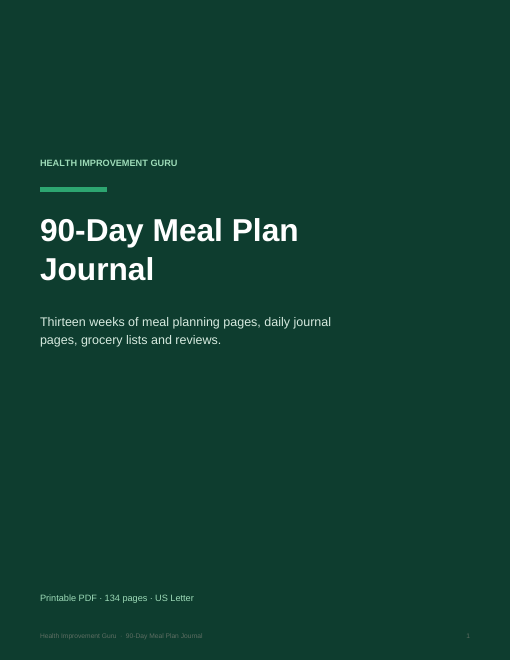 90-Day Meal Plan Journal cover